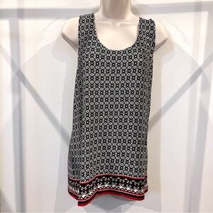 Chico's Traveler’s Geometric Tribal Eclectic Lightweight Stretch Sleeveless Top